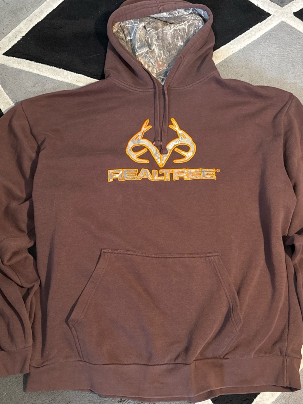 Realtree brown hoodie with camo lining